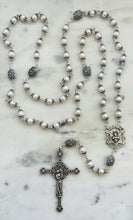 Load image into Gallery viewer, Stunning Freshwater Pearl and Sterling Silver Rosary - Sacred Heart