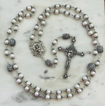 Load image into Gallery viewer, Stunning Freshwater Pearl and Sterling Silver Rosary - Sacred Heart