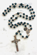Load image into Gallery viewer, Large Bronze Rosary - Stella Maris - Blue Tiger Eye - Saint Paul