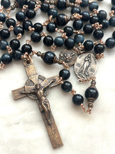 Load image into Gallery viewer, Large Bronze Rosary - Stella Maris - Blue Tiger Eye - Saint Paul