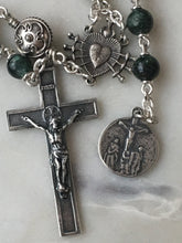 Load image into Gallery viewer, Seraphinite Gemstone Pocket Rosary: Sterling Silver Seven Sorrows Chaplet