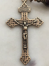 Load image into Gallery viewer, Garnet Gemstone Rosary: Bronze Divine Mercy Chaplet, Pardon Crucifix
