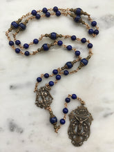 Load image into Gallery viewer, Lapis Lazuli Saint Michael Chaplet: Bronze Crucifix Rosary