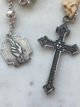 Load image into Gallery viewer, Memento Mori Rosary - Holy Face of Jesus - Ox Bone Skull - Sterling Silver - Wire-wrapped Tenner - Pardon Crucifix