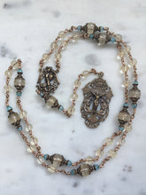 Load image into Gallery viewer, St. Michael Chaplet: Lemon Quartz, Citrine, and Bronze Rosary