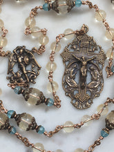 Load image into Gallery viewer, St. Michael Chaplet: Lemon Quartz, Citrine, and Bronze Rosary