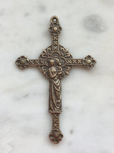 Load image into Gallery viewer, Crucifix - Renaissance - Bronze - Antique Reproduction 380 CeCeAgnes Rosary Parts