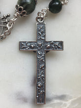 Load image into Gallery viewer, Pocket Servite Rosary - Seraphinite Gemstones - Sterling and Sterling Silver - Seven Sorrows Chaplet CeCeAgnes