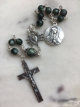 Load image into Gallery viewer, Pocket Servite Rosary - Seraphinite Gemstones - Sterling and Sterling Silver - Seven Sorrows Chaplet CeCeAgnes