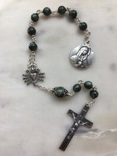 Load image into Gallery viewer, Pocket Servite Rosary - Seraphinite Gemstones - Sterling and Sterling Silver - Seven Sorrows Chaplet CeCeAgnes