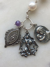 Load image into Gallery viewer, Beautiful Single Decade Rosary! - Freshwater Pearls - Sterling Silver - St. Michael - Mary and Baby - Sacred Heart CeCeAgnes