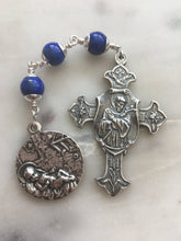 Load image into Gallery viewer, Christmas Chaplet - Saint Francis and First Nativity - Sterling and Sterling Silver - Lapis - Beautiful!! CeCeAgnes