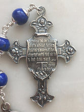Load image into Gallery viewer, Saint Francis Chaplet: Sterling Silver, Lapis Lazuli Rosary
