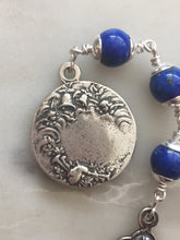 Load image into Gallery viewer, Christmas Chaplet - Saint Francis and First Nativity - Sterling and Sterling Silver - Lapis - Beautiful!! CeCeAgnes