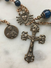 Load image into Gallery viewer, Pocket Servite Rosary - Kyanite - Bronze - Seven Sorrows Chaplet - Our Lady of Sorrows CeCeAgnes