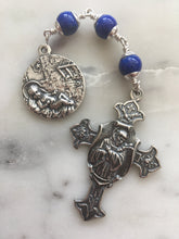 Load image into Gallery viewer, Christmas Chaplet - Saint Francis and First Nativity - Sterling and Sterling Silver - Lapis - Beautiful!! CeCeAgnes