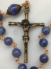 Load image into Gallery viewer, Tanzanite Rosary: Bronze One Decade Pocket Rosary