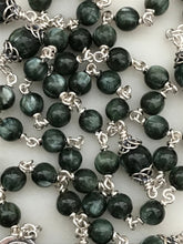 Load image into Gallery viewer, Seraphinite Rosary: Sterling Silver Pardon Crucifix, Wire-Wrapped Heirloom