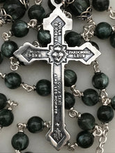 Load image into Gallery viewer, Beautiful Seraphinite Rosary - Sterling SilveR - Pardon Crucifix - Wire-wrapped - Heirloom
