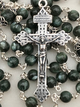 Load image into Gallery viewer, Seraphinite Rosary: Sterling Silver Pardon Crucifix, Wire-Wrapped Heirloom