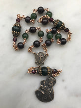 Load image into Gallery viewer, Saint Anne Chaplet - Grandmother's Chaplet - Bronze Garnet and Jade