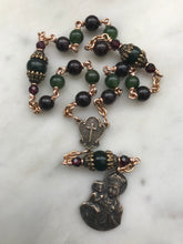 Load image into Gallery viewer, Saint Anne Chaplet - Grandmother's Chaplet - Bronze Garnet and Jade