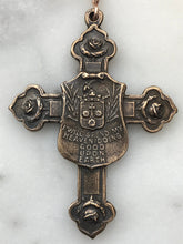 Load image into Gallery viewer, Saint Therese Cross - Bronze - Antique Reproduction 904 CeCeAgnes Rosary Parts