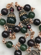 Load image into Gallery viewer, Saint Anne Chaplet - Grandmother's Chaplet - Bronze Garnet and Jade