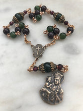 Load image into Gallery viewer, Saint Anne Chaplet - Grandmother's Chaplet - Bronze Garnet and Jade