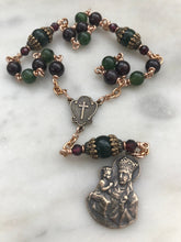 Load image into Gallery viewer, Saint Anne Chaplet - Grandmother's Chaplet - Bronze Garnet and Jade