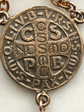 Load image into Gallery viewer, St. Benedict Rosary Centerpiece: 1328 Antique Bronze or Sterling Silver