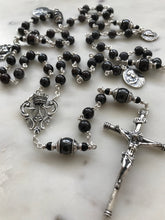Load image into Gallery viewer, Sterling Silver Rosary - Sugilite Gemstones - Saint Michael - OL of Sorrows