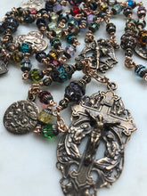 Load image into Gallery viewer, Holy Angels Crystal Bronze Rosary - Stained Glass Window Rosary CeCeAgnes