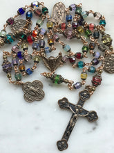 Load image into Gallery viewer, Holy Angels Crystal Bronze Rosary - Stained Glass Window Rosary CeCeAgnes