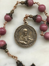 Load image into Gallery viewer, Saint Agatha Chaplet - Rhodonite - Bronze - Prayers against Breast Cancer CeCeAgnes