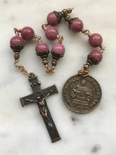 Load image into Gallery viewer, Saint Agatha Chaplet - Rhodonite - Bronze - Prayers against Breast Cancer CeCeAgnes