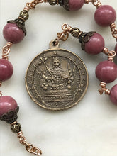 Load image into Gallery viewer, Saint Agatha Chaplet - Rhodonite - Bronze - Prayers against Breast Cancer CeCeAgnes
