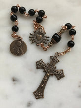 Load image into Gallery viewer, Pocket Servite Rosary - Onyx - Bronze - Seven Sorrows Chaplet - Our Lady of Sorrows CeCeAgnes