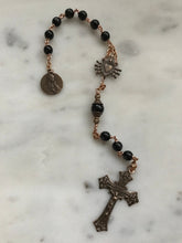 Load image into Gallery viewer, Pocket Servite Rosary - Onyx - Bronze - Seven Sorrows Chaplet - Our Lady of Sorrows CeCeAgnes