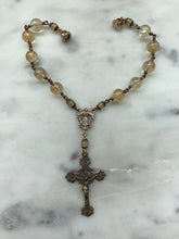 Load image into Gallery viewer, Auto Rosary - Citrine and Bronze - One Decade Rosary - Car Rosary CeCeAgnes