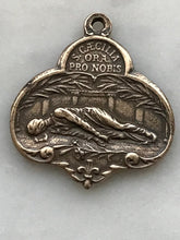 Load image into Gallery viewer, Saint Cecilia Medal - Bronze - Antique French Reproduction 1321 CeCeAgnes Rosary Parts