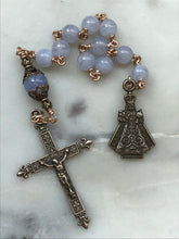 Load image into Gallery viewer, Blue Lace Agate Single Decade Rosary - Bronze Infant of Prague