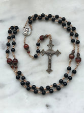Load image into Gallery viewer, Black Onyx Rosary - Bronze Medals - Virgo Maria CeCeAgnes