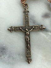 Load image into Gallery viewer, Blue Lace Agate Single Decade Rosary - Bronze Saint Michael Medal