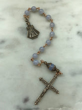 Load image into Gallery viewer, Blue Lace Agate Single Decade Rosary - Bronze Infant of Prague