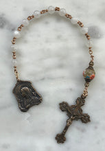 Load image into Gallery viewer, Lilies and Moonstone Single Decade Rosary - Bronze - Virgin Mary CeCeAgnes