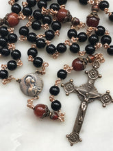 Load image into Gallery viewer, Black Onyx Rosary - Bronze Medals - Virgo Maria CeCeAgnes