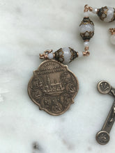 Load image into Gallery viewer, Stations of the Cross Chaplet - Moonstones and Bronze CeCeAgnes