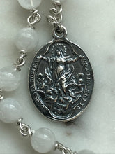 Load image into Gallery viewer, Moonstone Rosary: Sterling Silver One Decade Pocket Prayer Beads