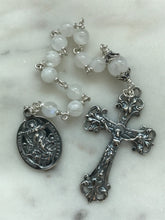 Load image into Gallery viewer, Moonstone Rosary: Sterling Silver One Decade Pocket Prayer Beads